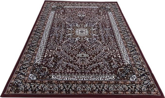 Handmade Silk Carpet - Dark Maroon