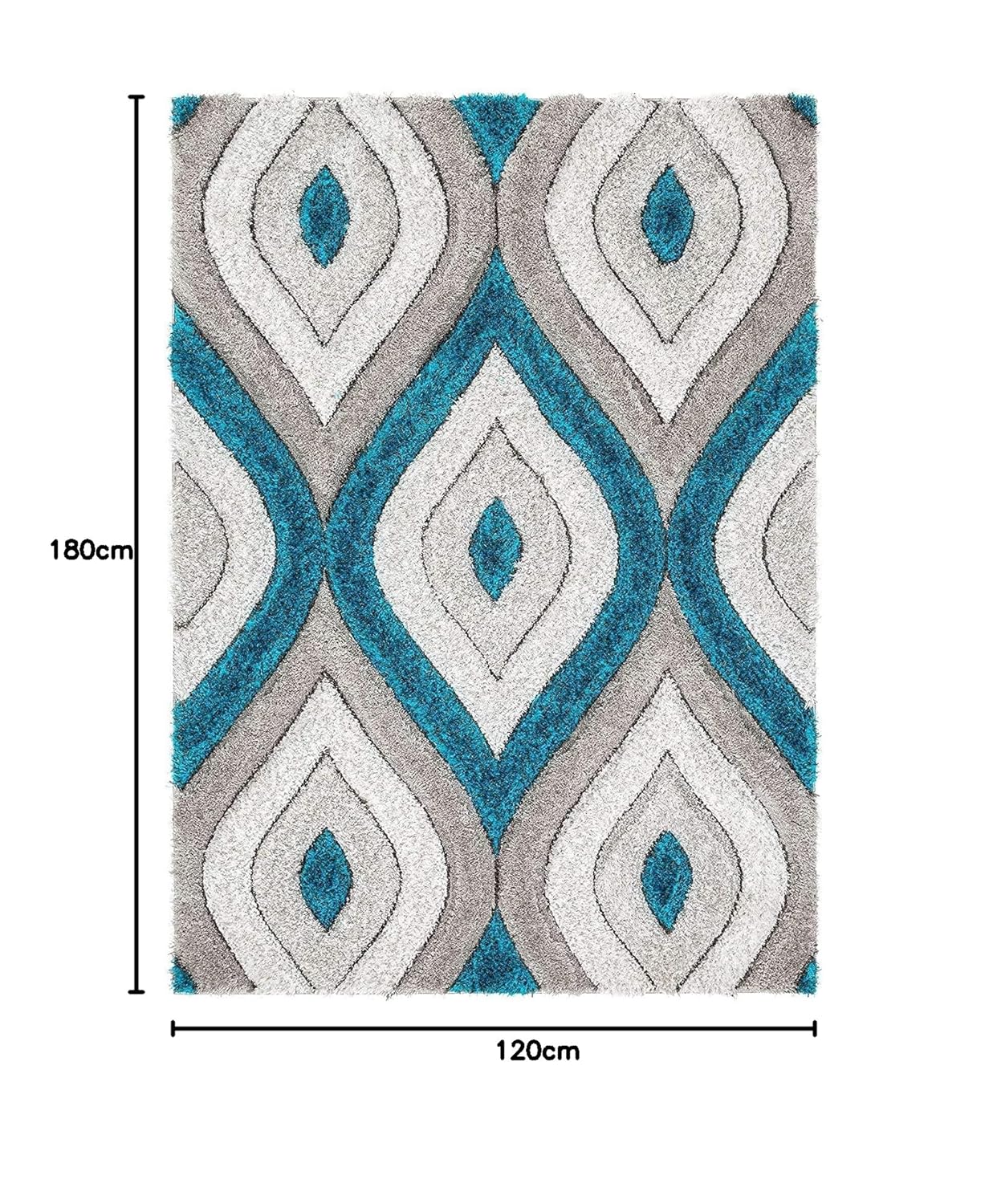 Modern Shaggy Carpet (Decor (Colour- Brown)