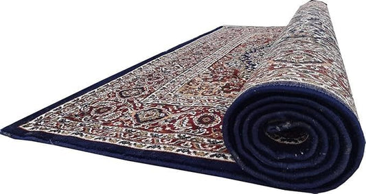 Handmade Silk Carpet - Navy Blue II