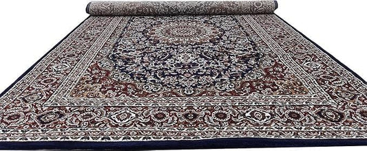 Handmade Silk Carpet - Navy Blue II