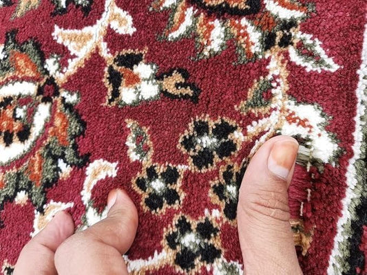 Handmade Silk Carpet - Burgundy