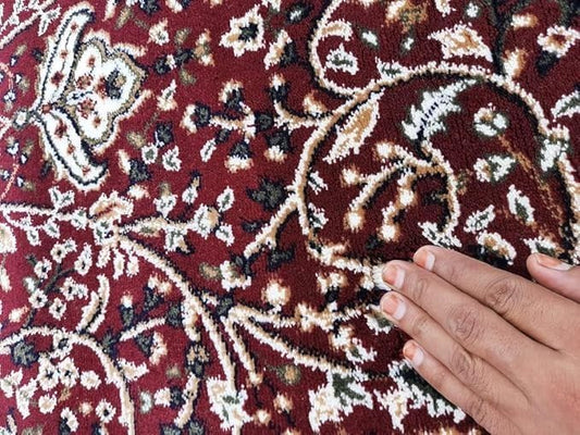 Handmade Silk Carpet - Burgundy II