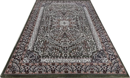 Handmade Silk Carpet - Olive Green