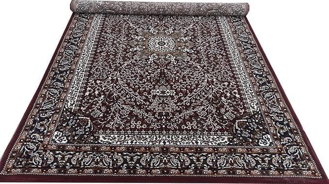 Handmade Silk Carpet - Dark Maroon