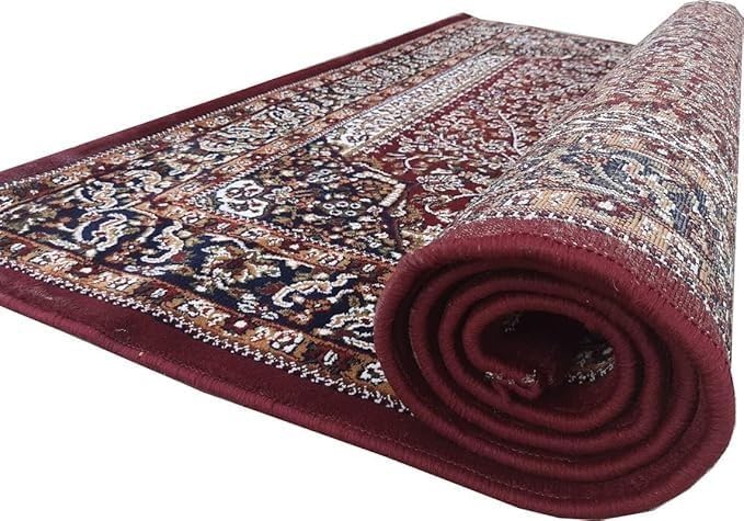 Handmade Silk Carpet - Dark Maroon