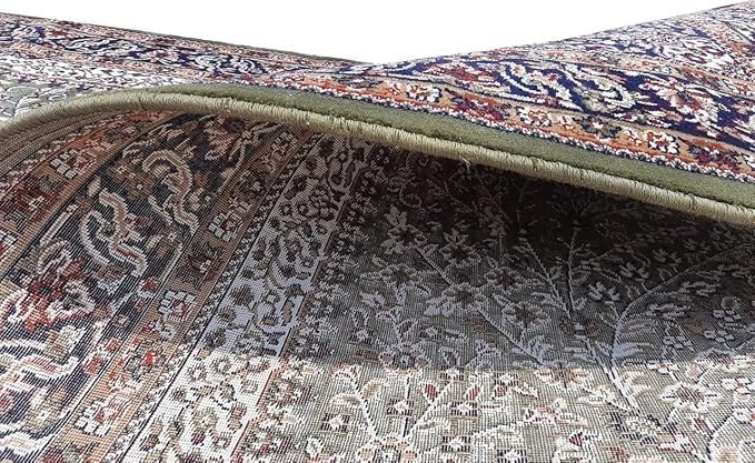 Handmade Silk Carpet - Olive Green