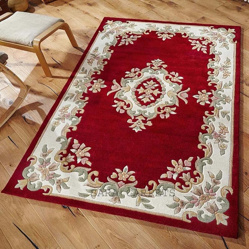 Hand Tufted - Red Touch Maroon