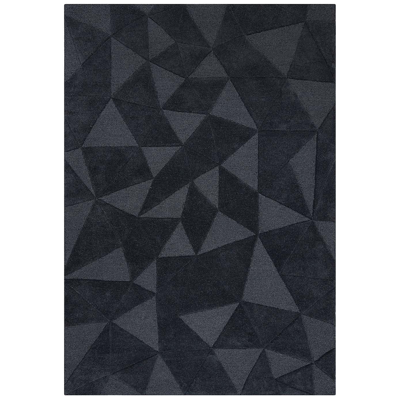 Hand Tufted - Triangle Charcoal