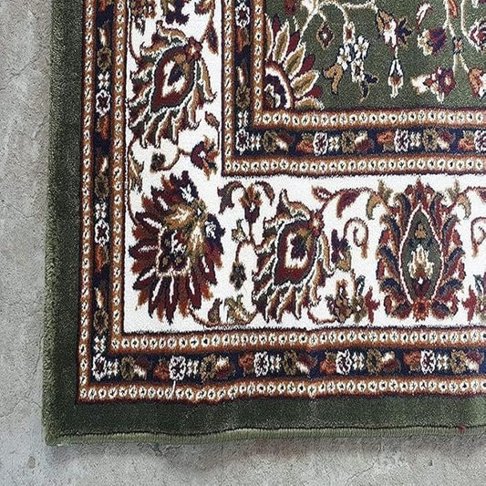Handmade Silk Carpet - Forest Green