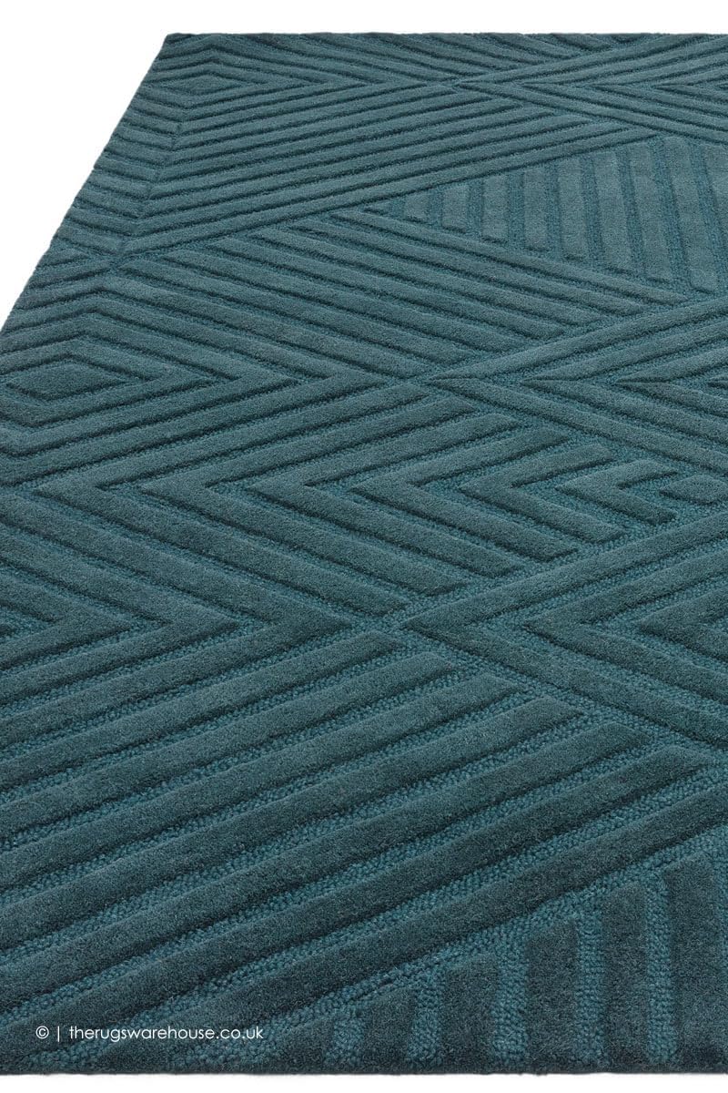 Hand Tufted - Teal Triangle