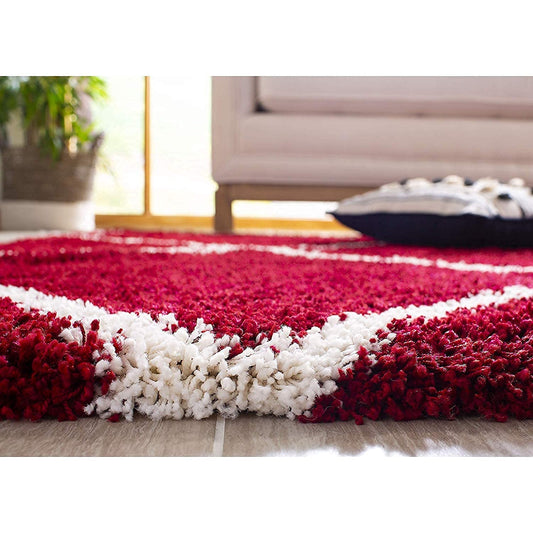 Modern Shaggy Carpet (Colour- Dark Red)