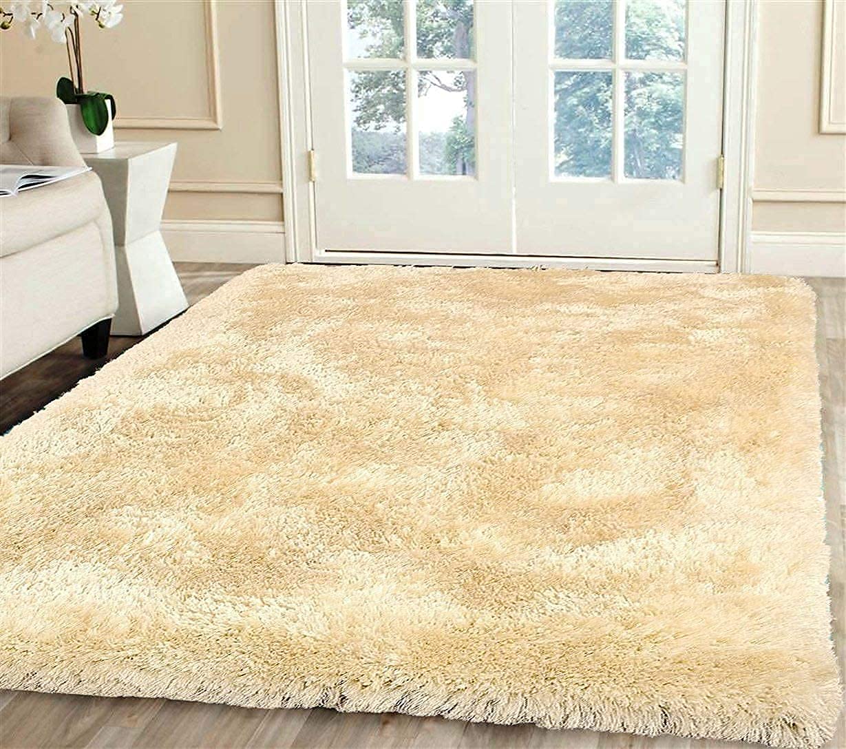 Modern Shaggy Carpet (Colour- Gold)