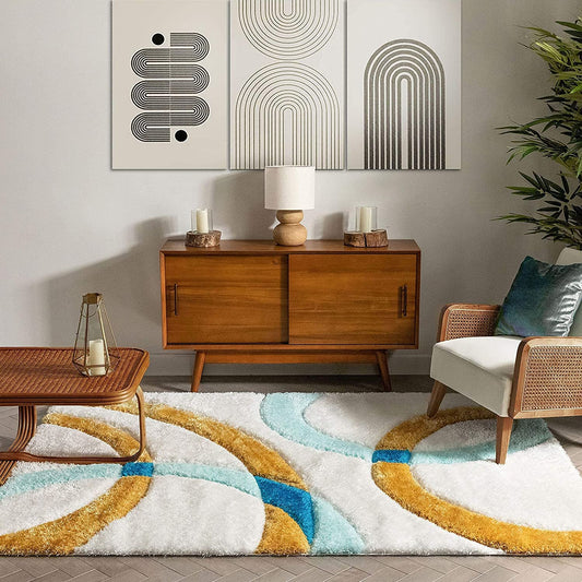 Modern Shaggy Carpet (Colour- Multi Colour)