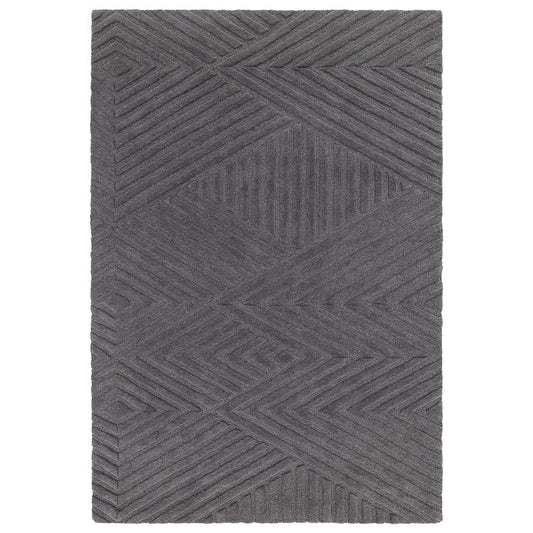 Hand Tufted - Charcoal Triangle