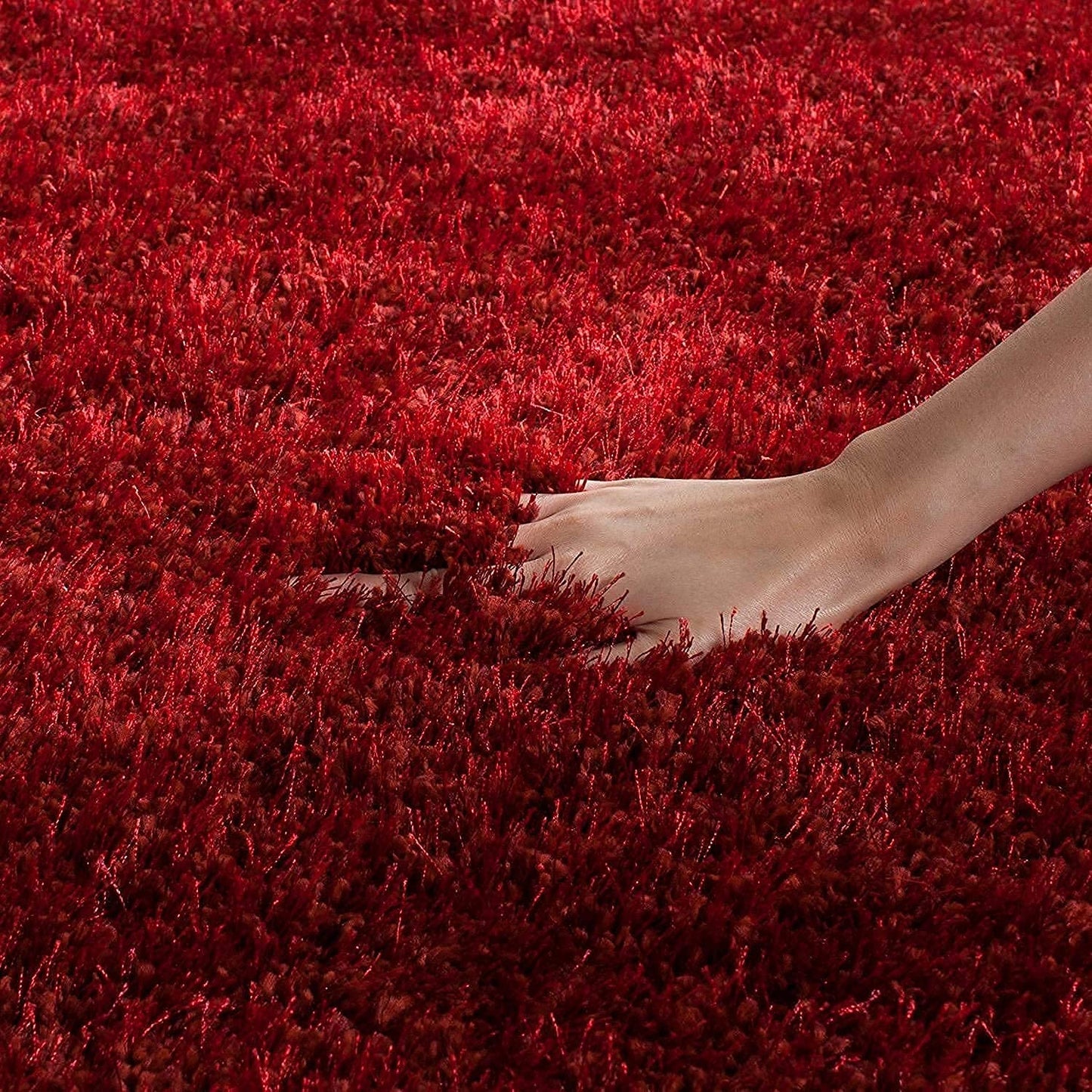 Modern Shaggy Carpet (Colour- Maroon)