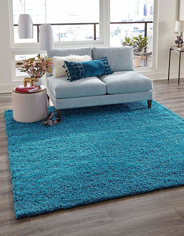 Modern Shaggy Carpet (Colour- Turquoise)