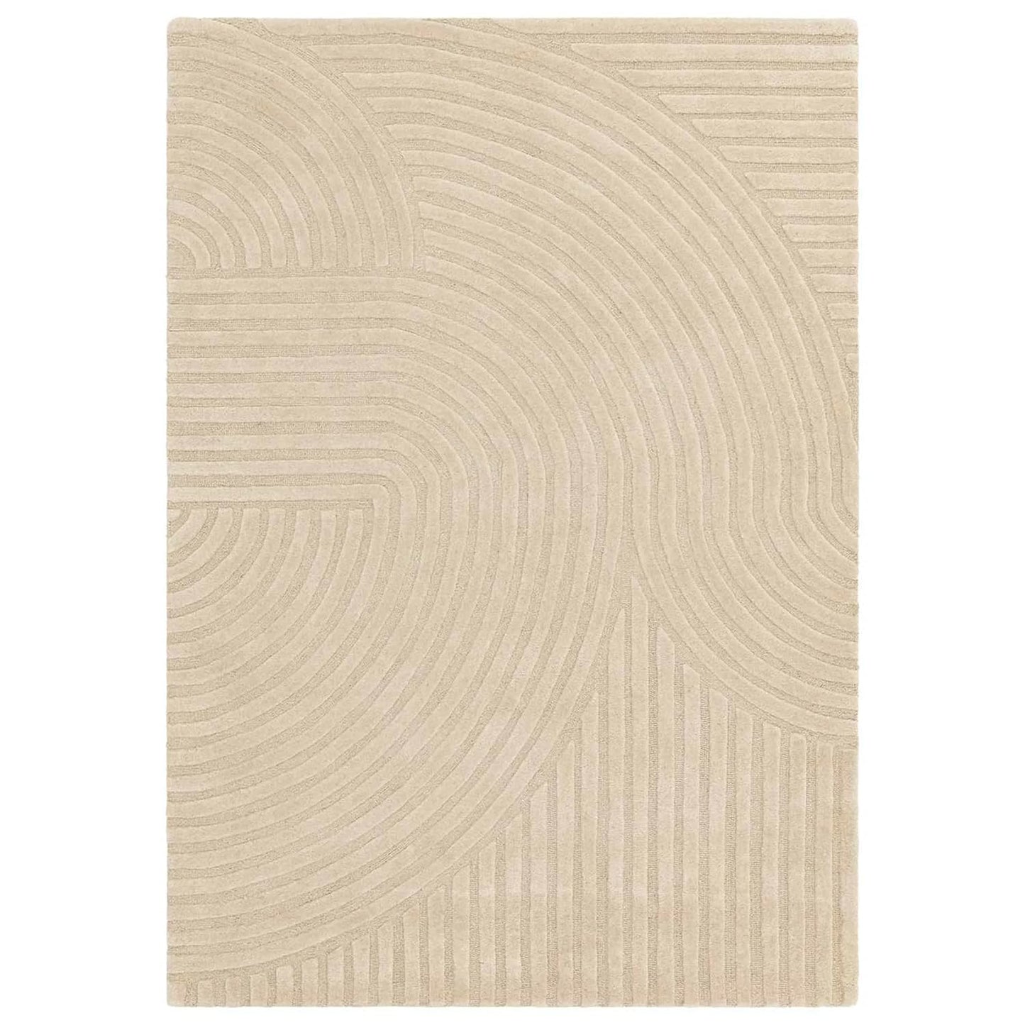 Hand Tufted - Light Beige High Low