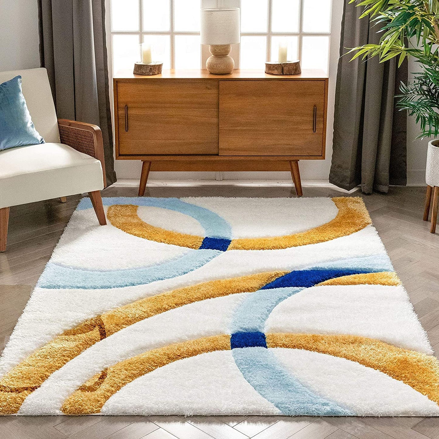Modern Shaggy Carpet (Colour- Multi Colour)