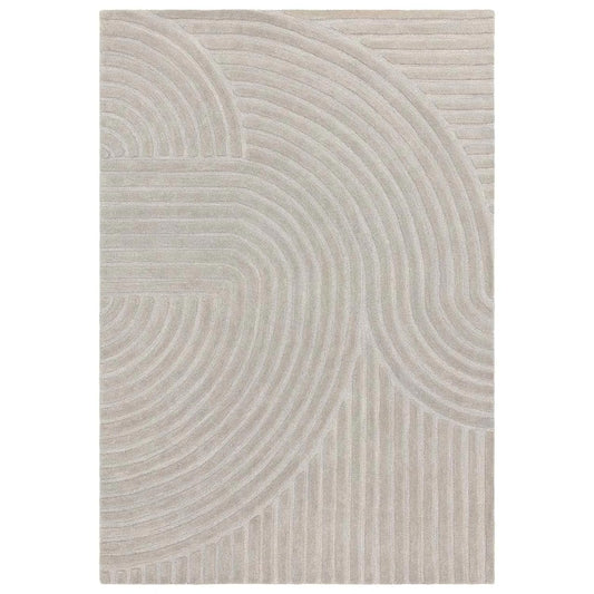 Hand Tufted - Ivory & Blue Leave