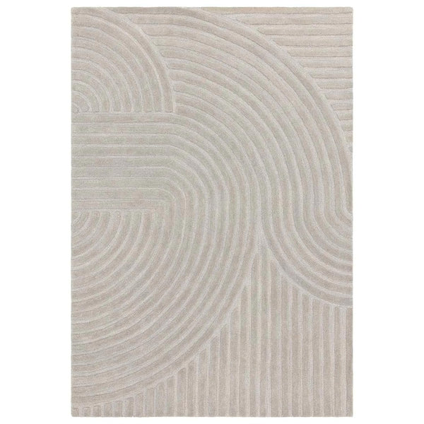 Hand Tufted - Ivory & Blue Leave