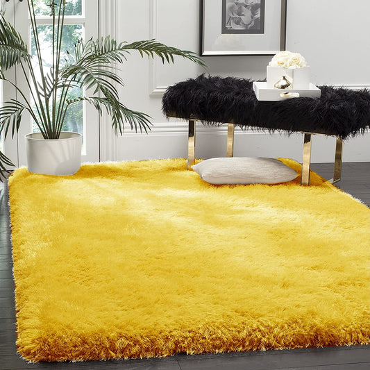 Modern Shaggy Carpet  (Colour- Mustard)