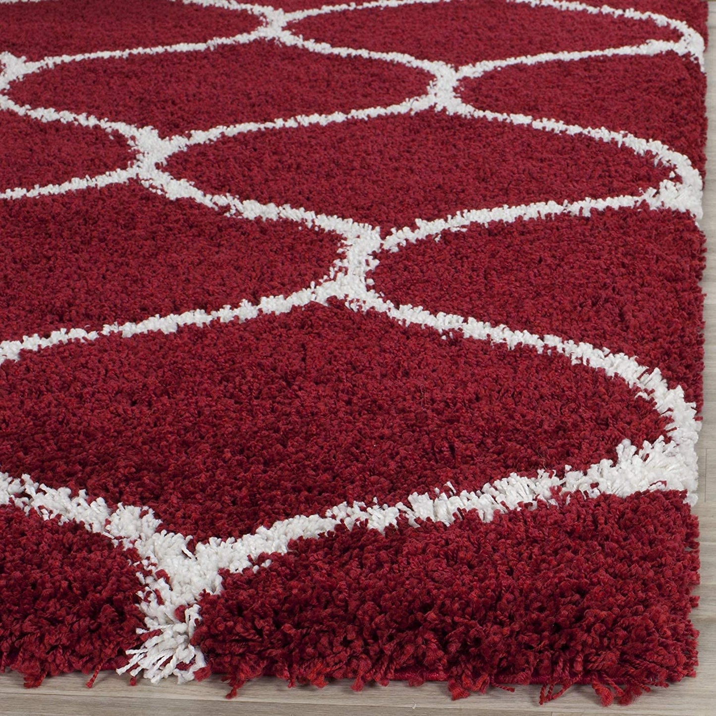 Modern Shaggy Carpet (Colour- Dark Red)