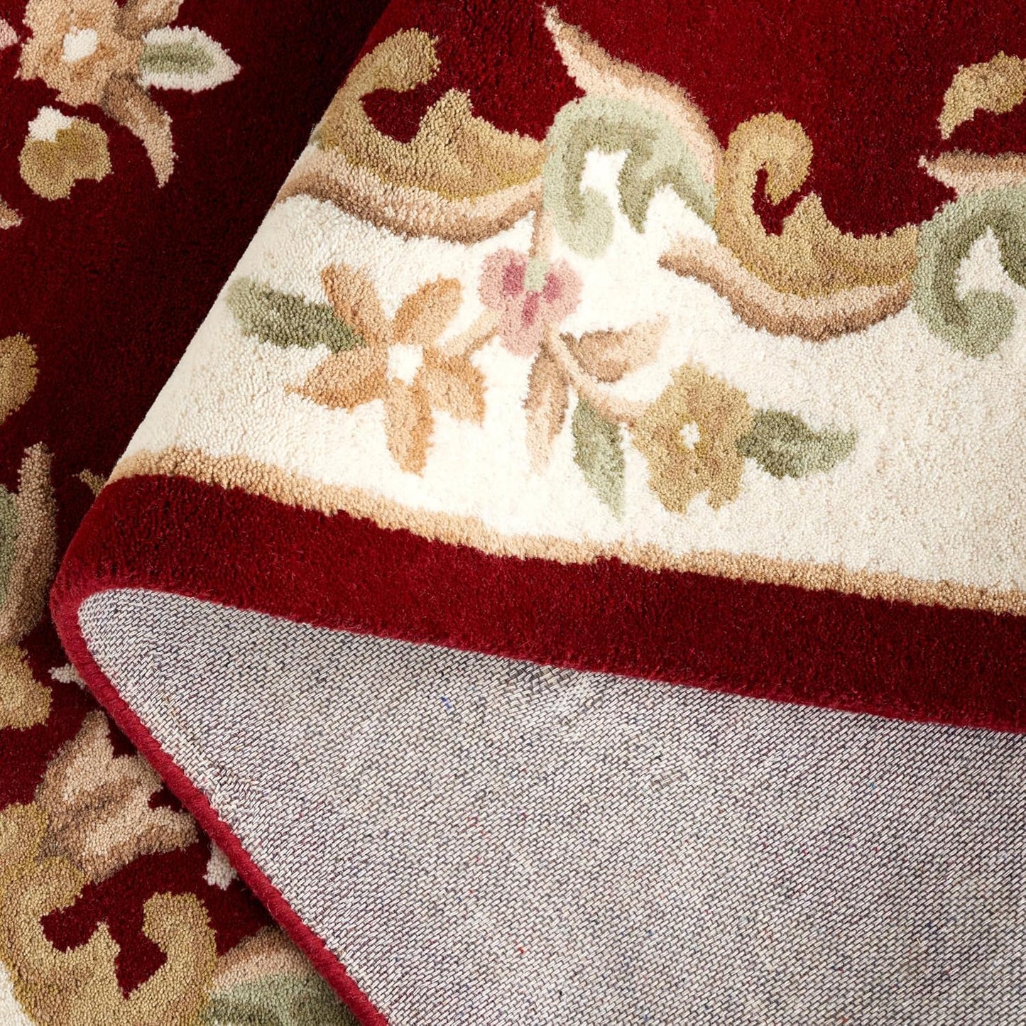 Hand Tufted - Red Touch Maroon