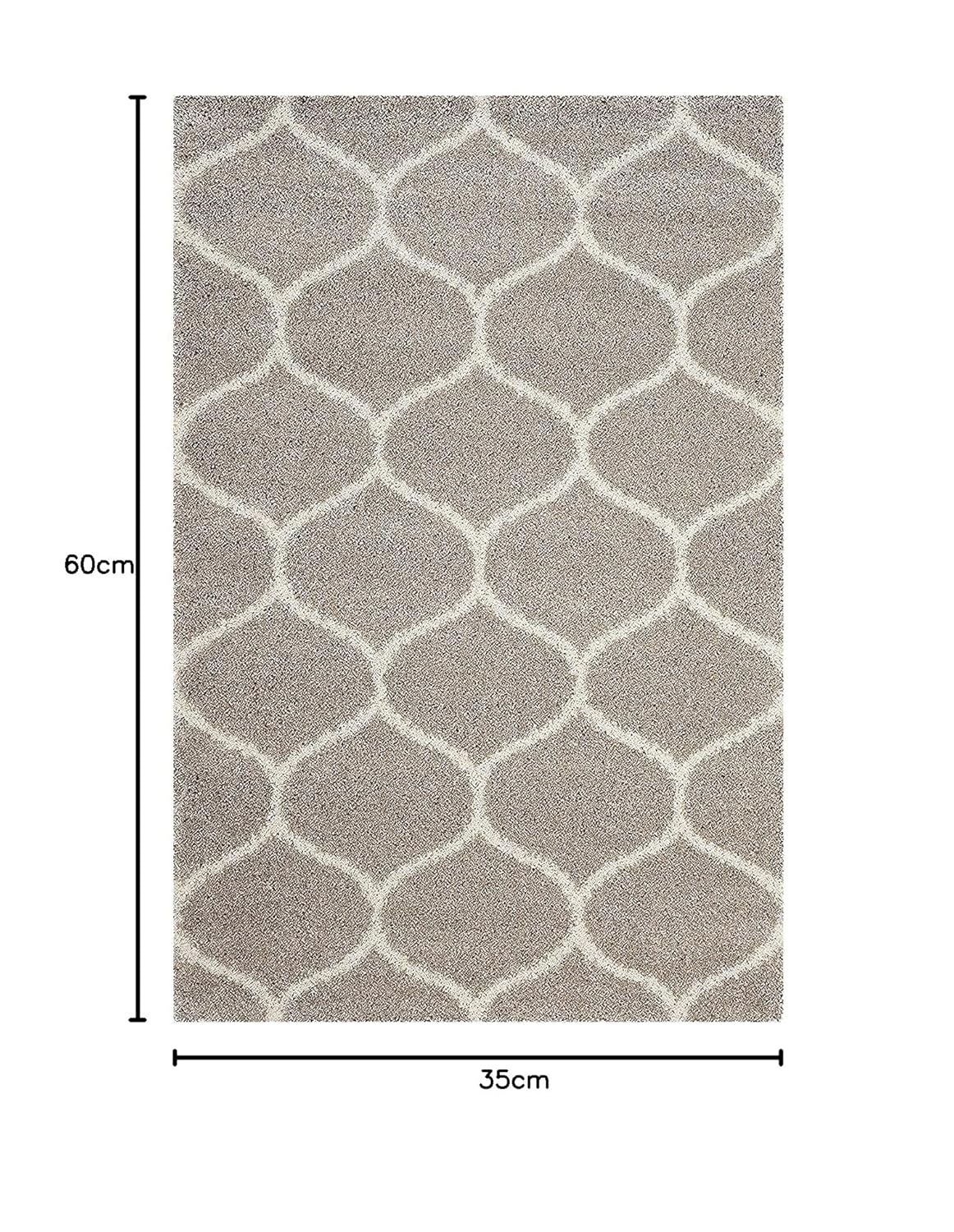 Modern Shaggy Carpet (Colour- Sky&Grey)