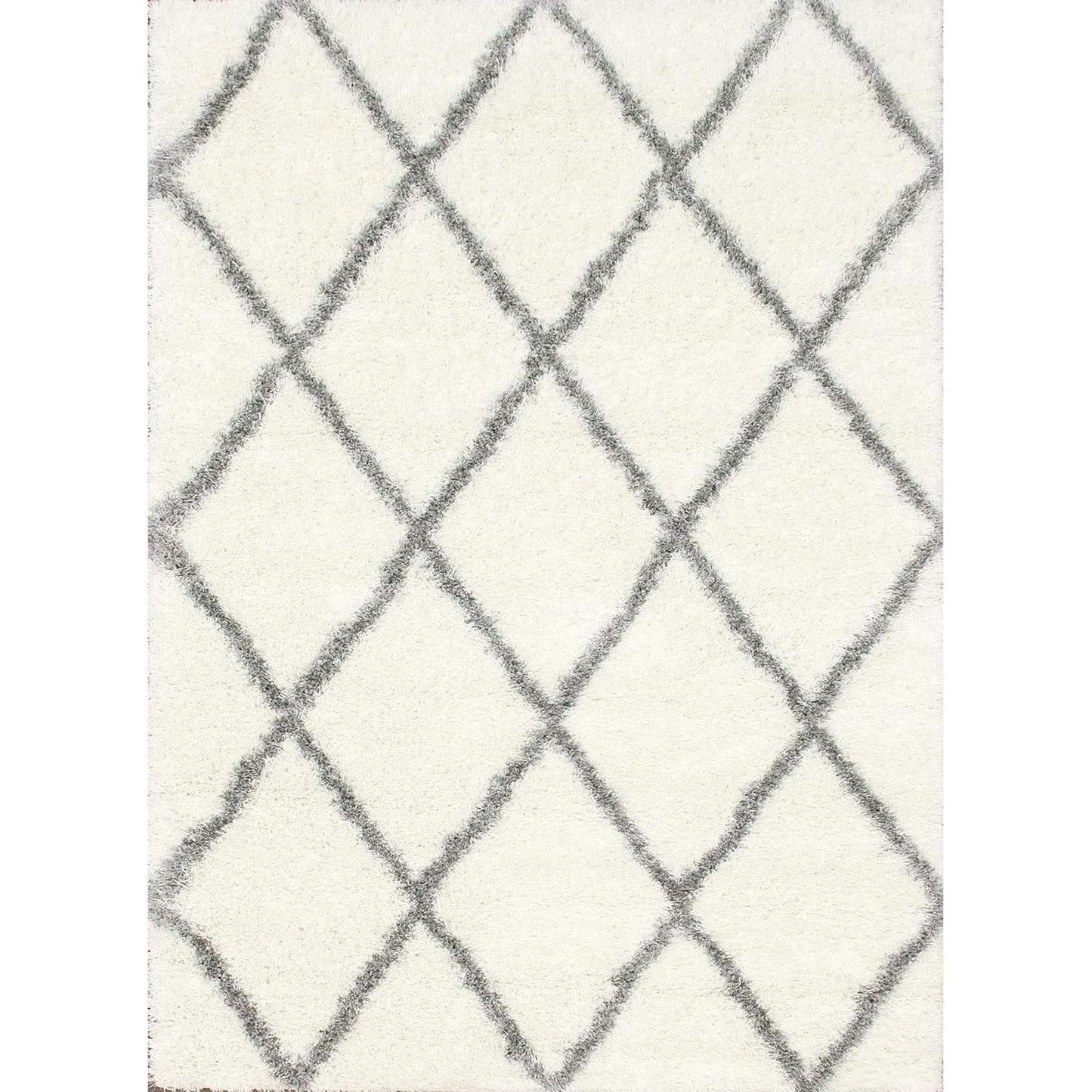 Modern Shaggy Carpet (Colour- Grey & Ivory)
