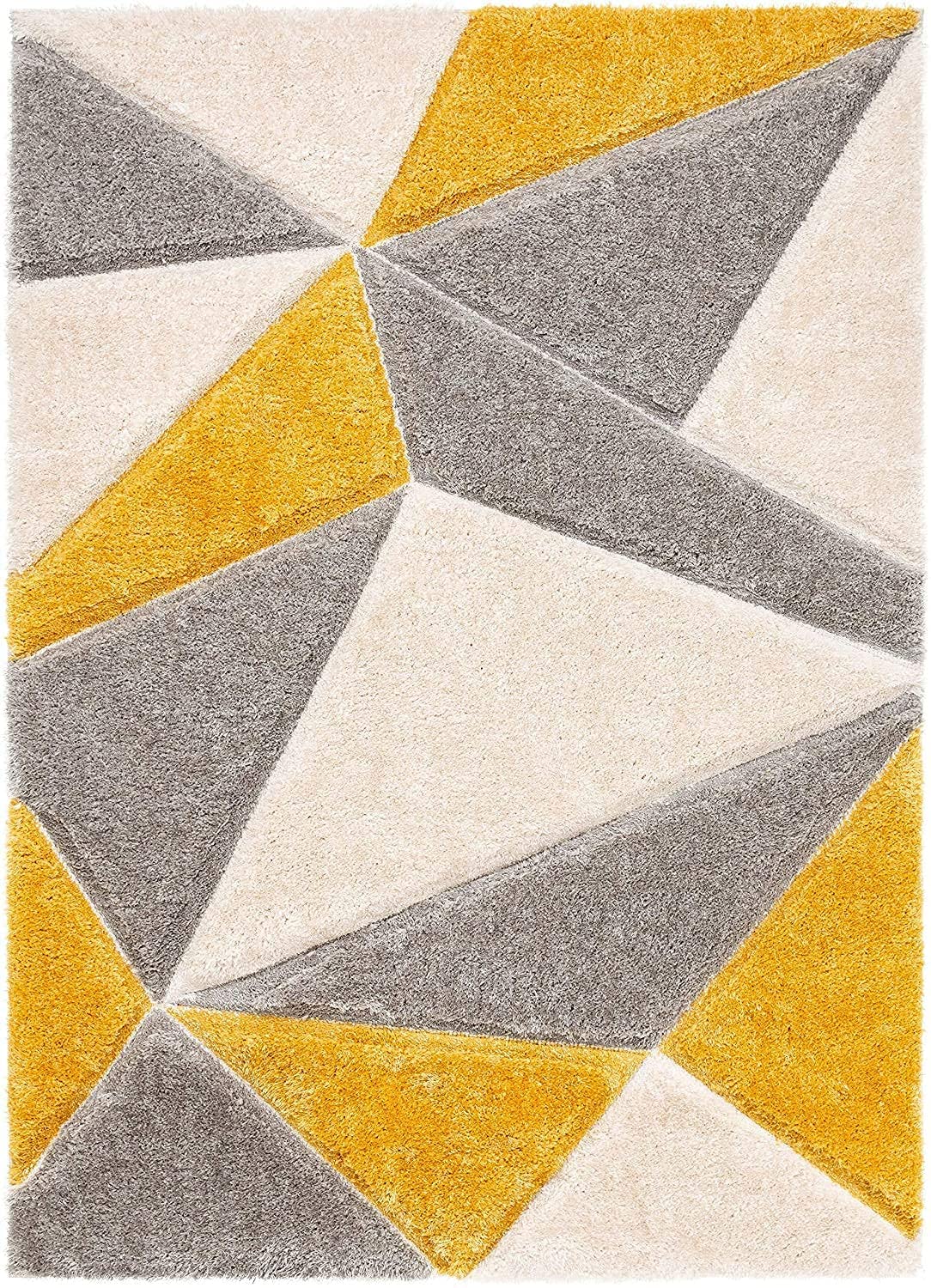 Modern Shaggy Carpet (Colour- Mush Ivo Grey Cross)