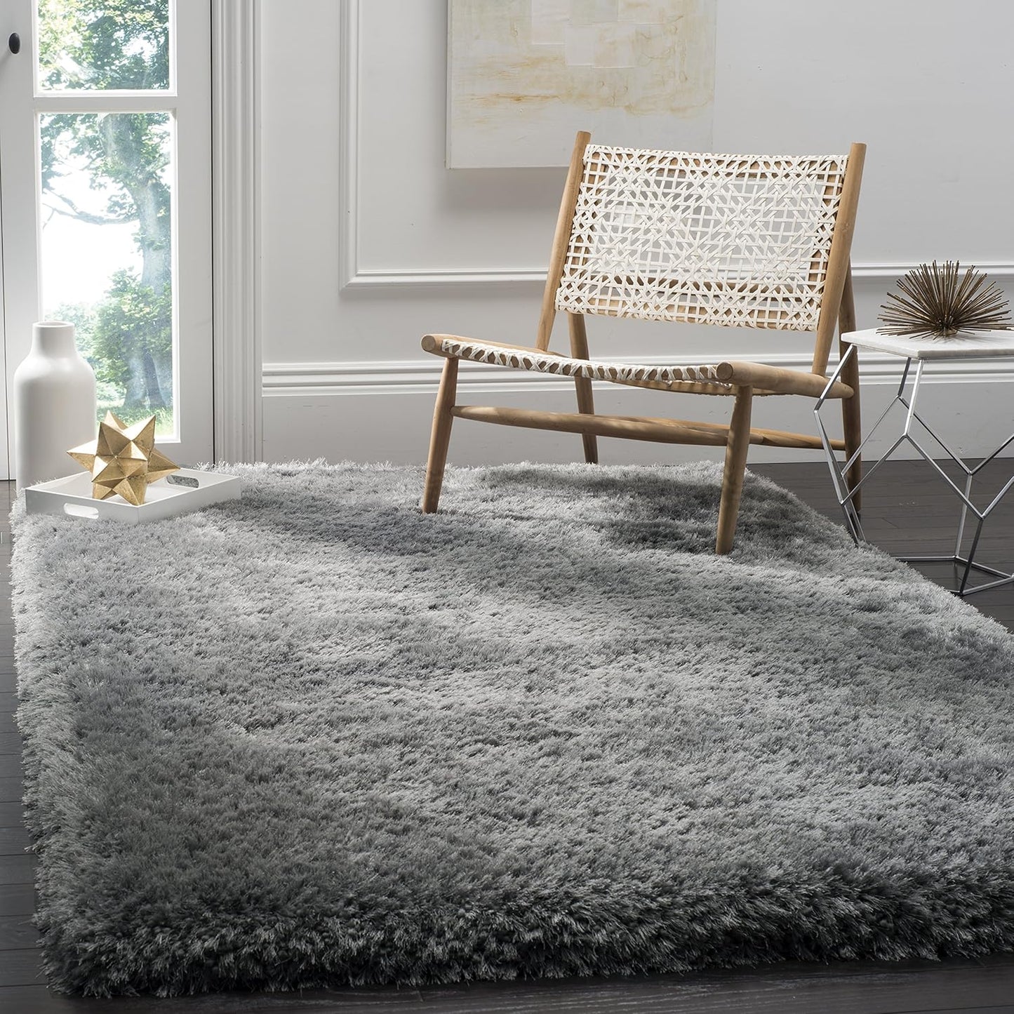 Modern Shaggy Carpet (Colour- Pure Grey)